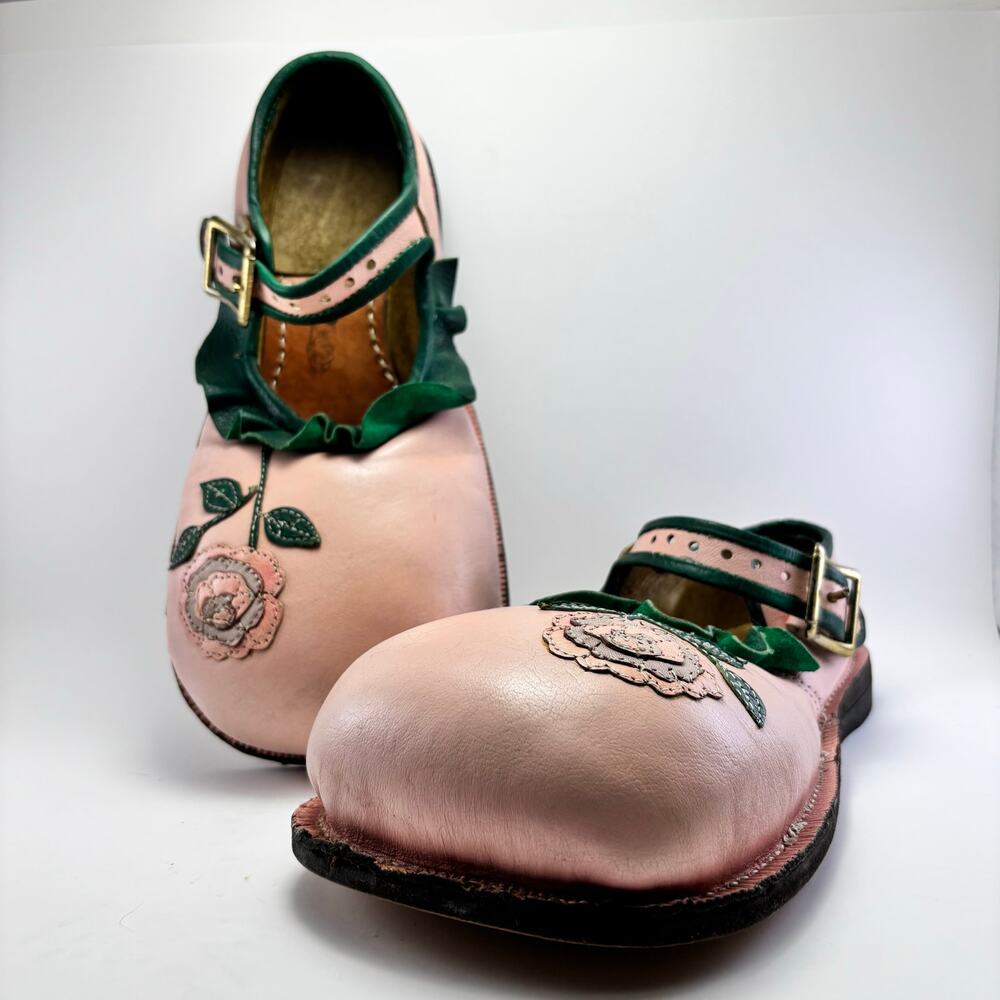 WAYNE & MARTY SCOTT Professional Vintage Custom Womens Pink Clown Shoes Size 7-8 - Picture 11 of 12